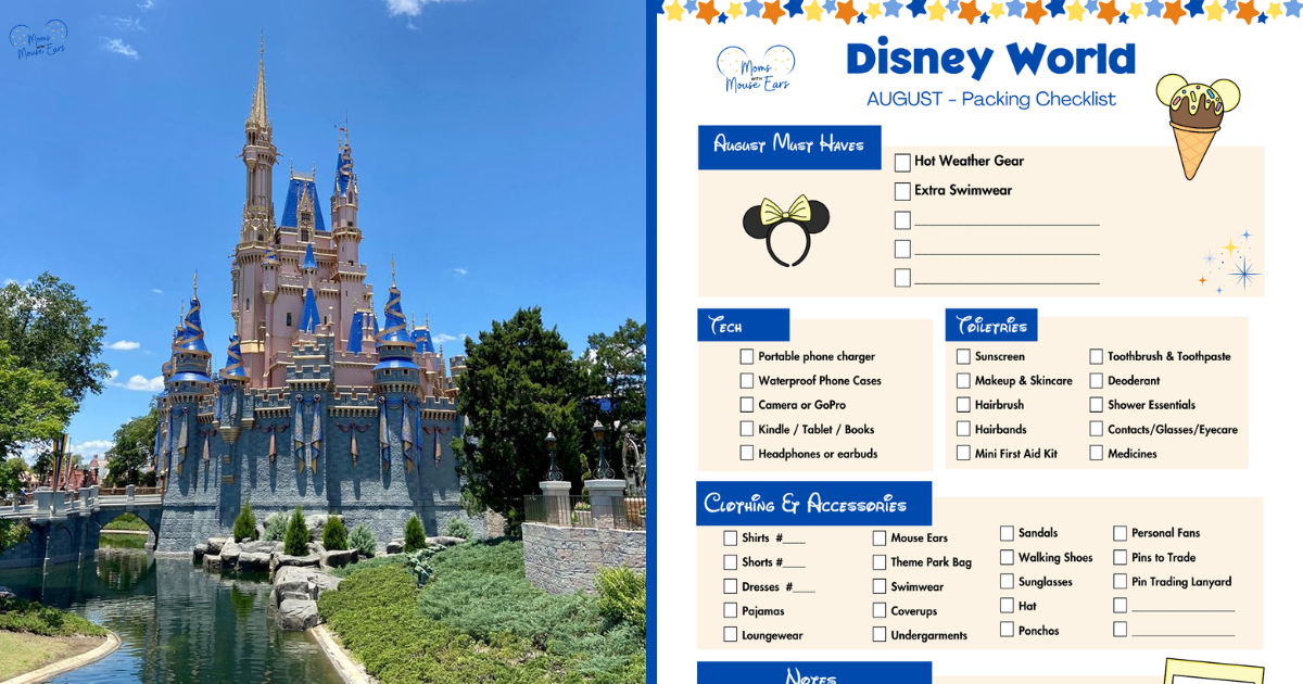 Disney World Packing List for August | What to Pack Checklist Printable