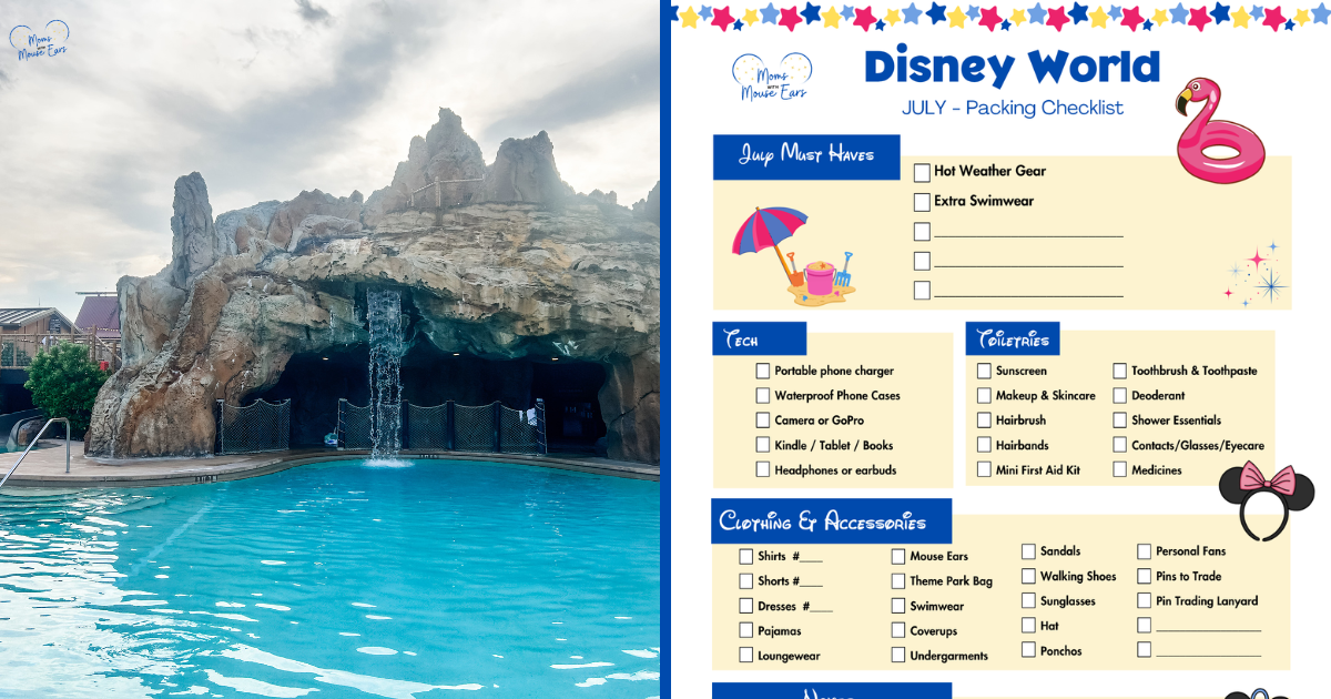 Disney World Packing List for July | What to Pack Checklist Printable