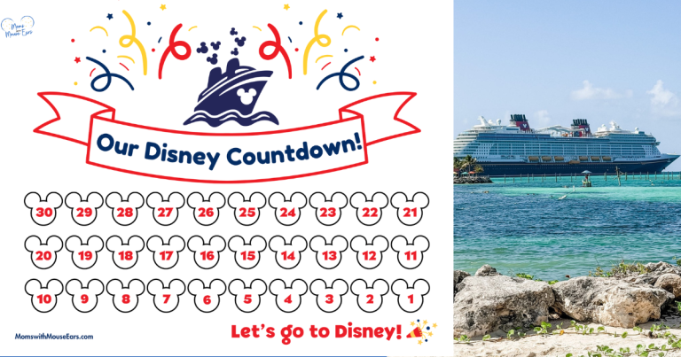Featured Disney CRUISE Trip Countdown Printable Sheets